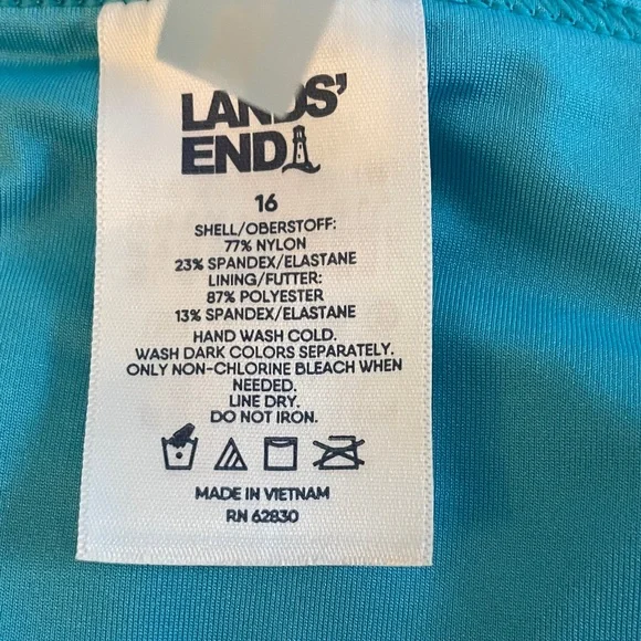 Lands' End Black and Blue Bikini Set - Picture 2 of 5